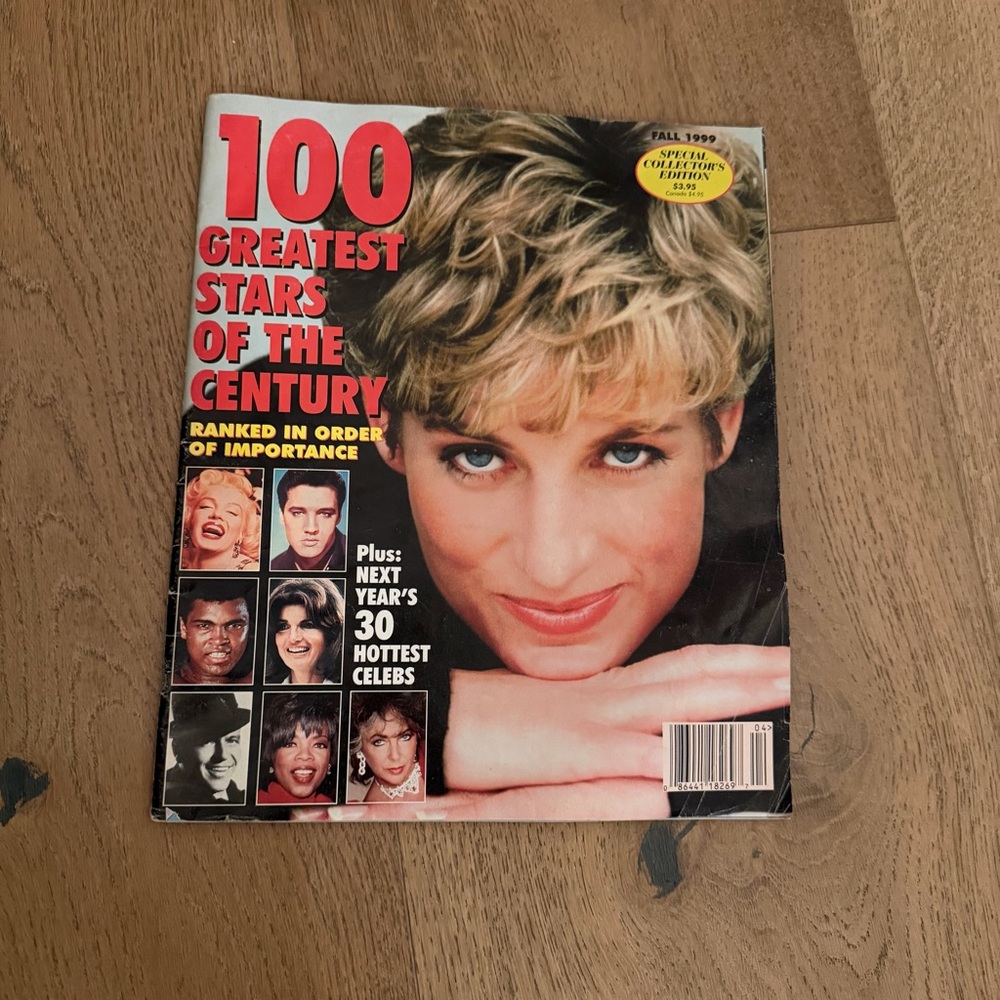 Vintage Magazine 1999 issue of 100 Greatest Stars of the Century-Princess Diana